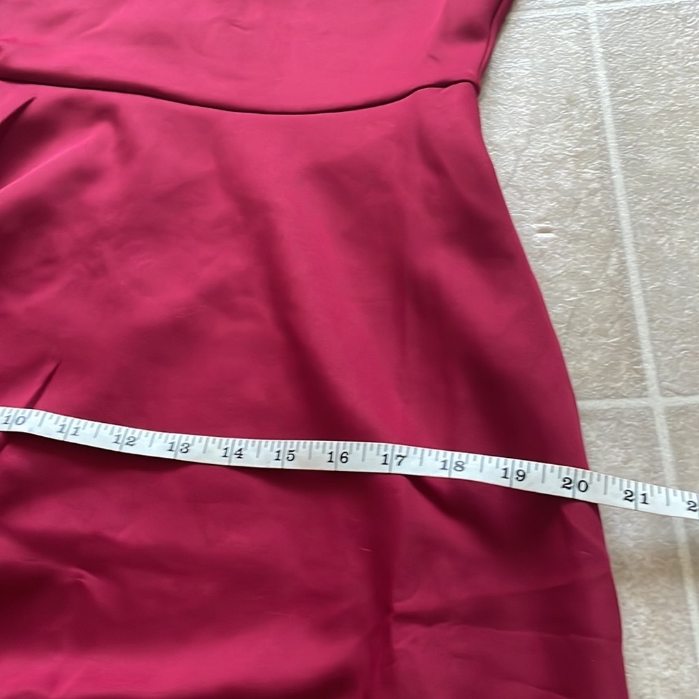- Womens Tie Neck Bodycon Dress Red - Picture 9 of 11